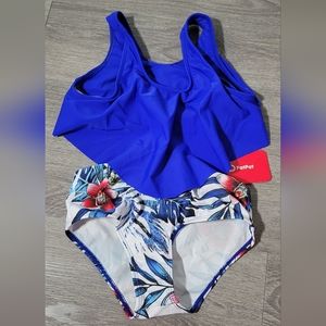 PATPAT Girls One Piece Swimsuits Floral Tropical Bathing Suit Cutout Swimwear Be